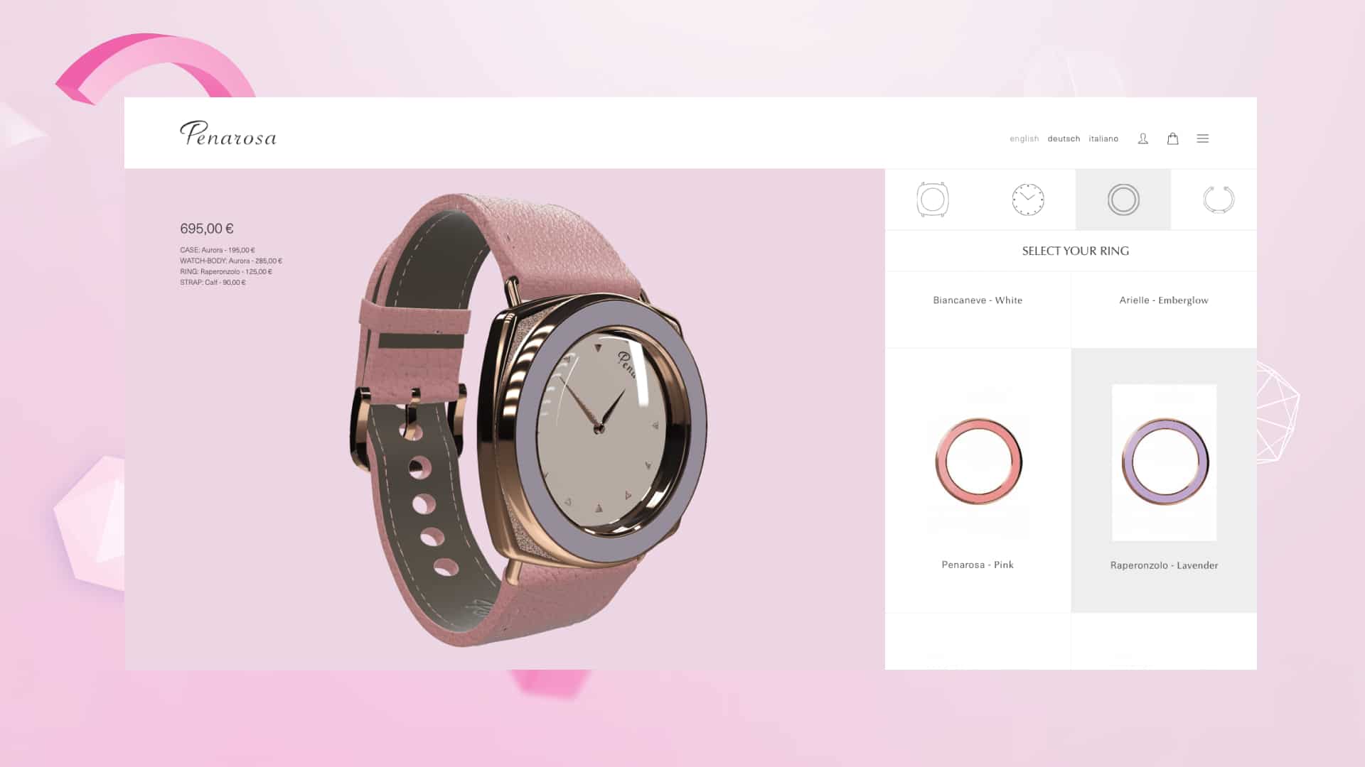 panarosa product - Nous transformons votre site grâce à l’animation 3D et à WebGL