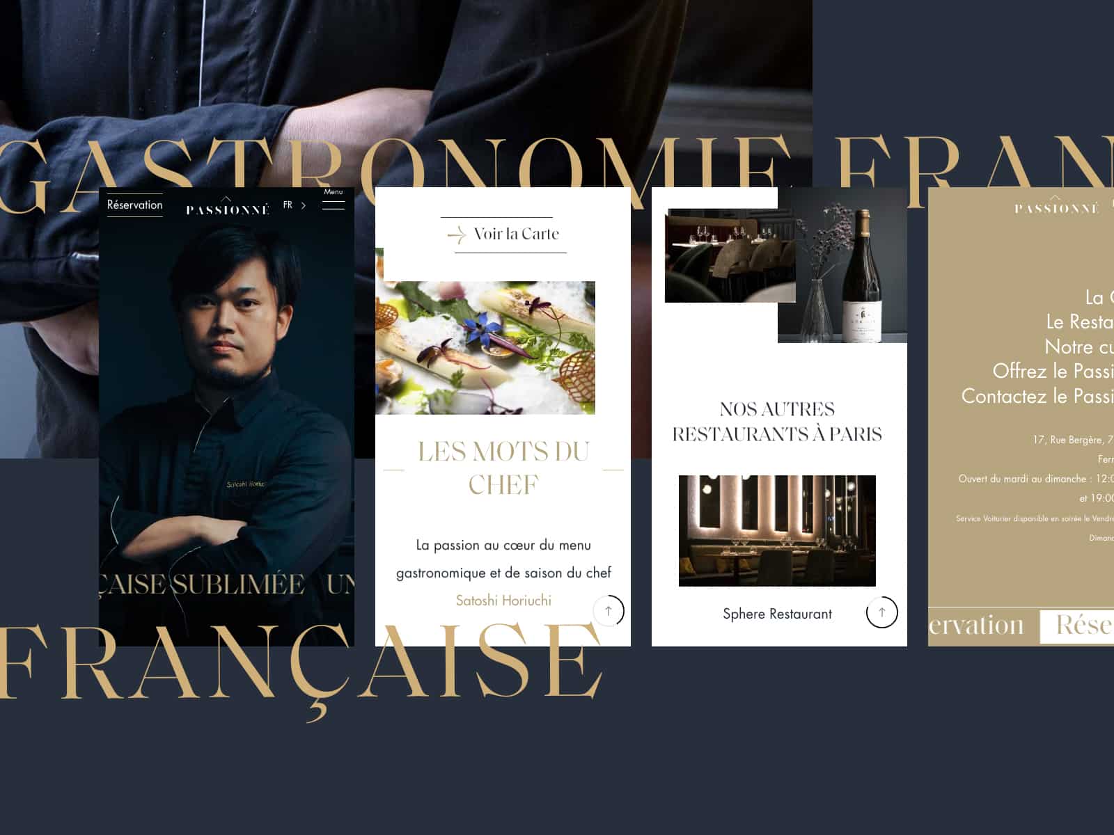 site internet hôtel restaurant de luxe – design immersif