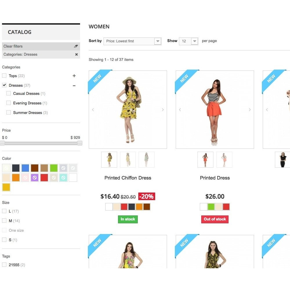 Amazzing filter module Prestashop indispensables