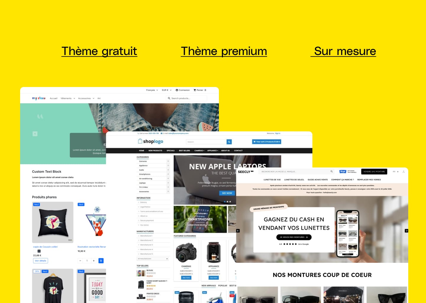 Thème sur mesure Prestashop